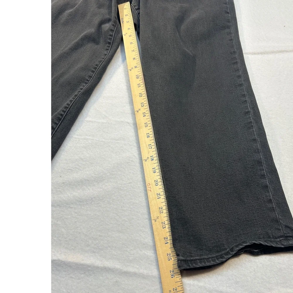 Old Navy OG Loose High-Rise Jeans Womens 12 Short Washed Black Wide Leg Denim